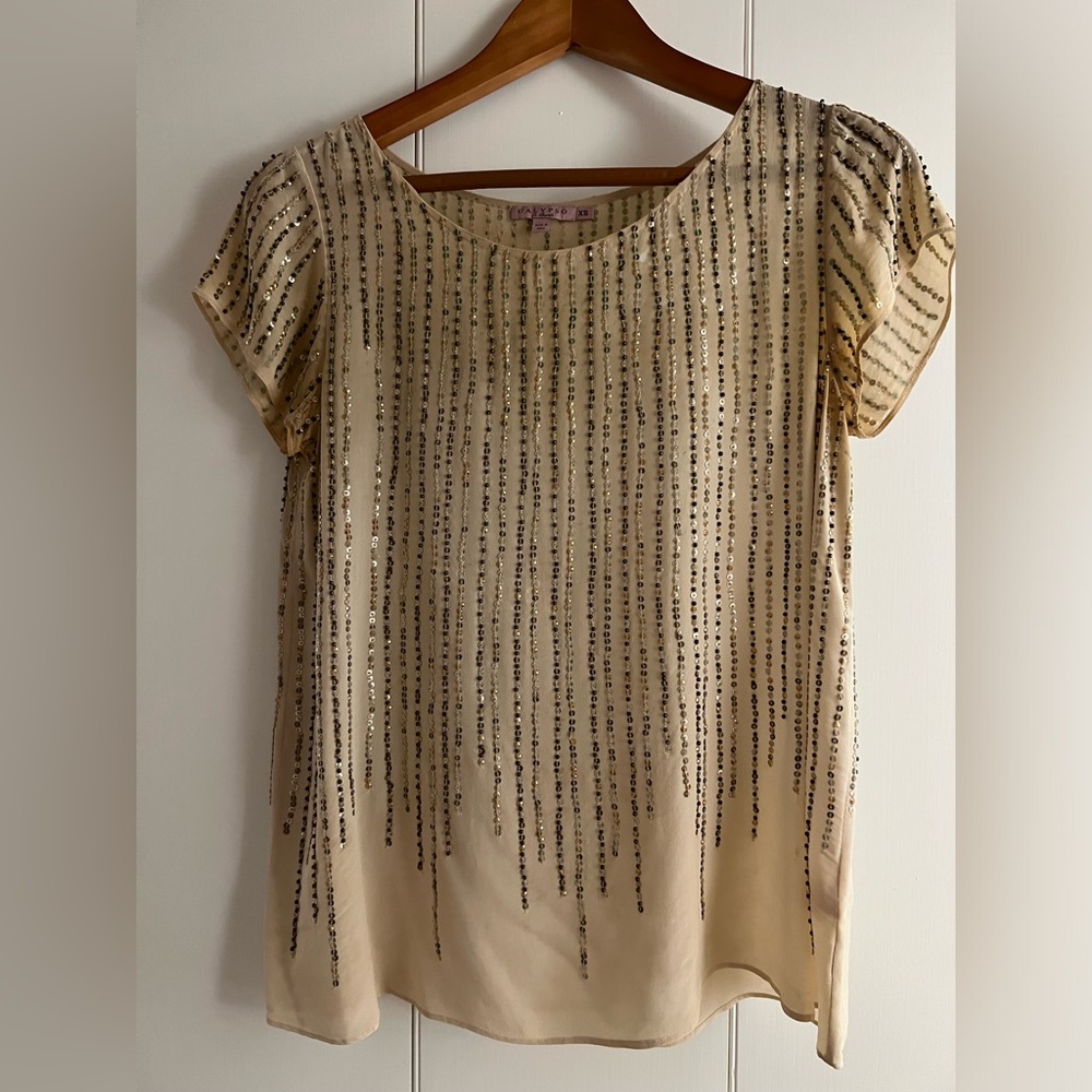 Calypso St. Barth Cream Relaxed Graphic Blouse